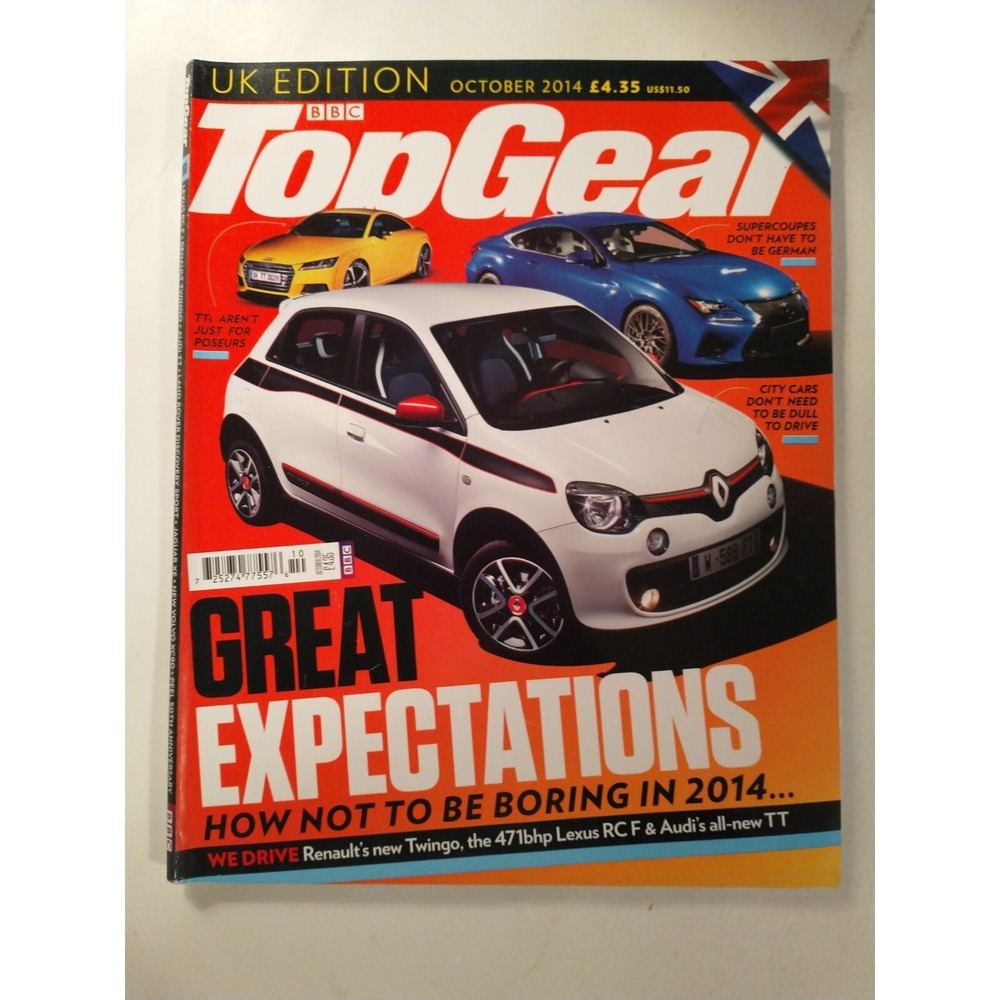 Top Gear Magazine October 2014 UK BBC Renault Twingo 471 bhp Lexus RC F Audi TT